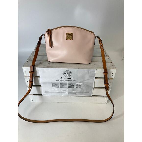 DOONEY & BOURKE LIGHT PINK SMOOTH LEATHER CROSSBODY BAG - Picture 2 of 16